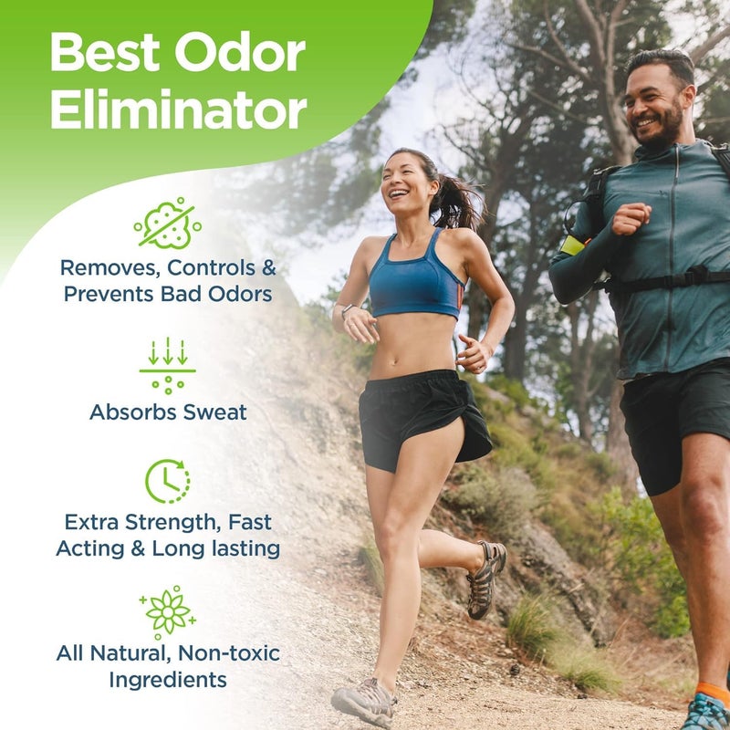 Rocket Pure Natural Foot & Shoe Deodorizer Powder - Eucalyptus Foot & Shoe Powder Odor Control - Removes, Controls & Prevents Odors - Made with Essential Oils - Made in USA (4oz, 2-Pack) - Image 2